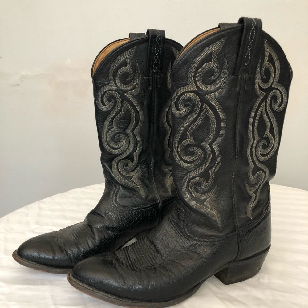 Tony Lama Smooth Ostrich Leather Boots